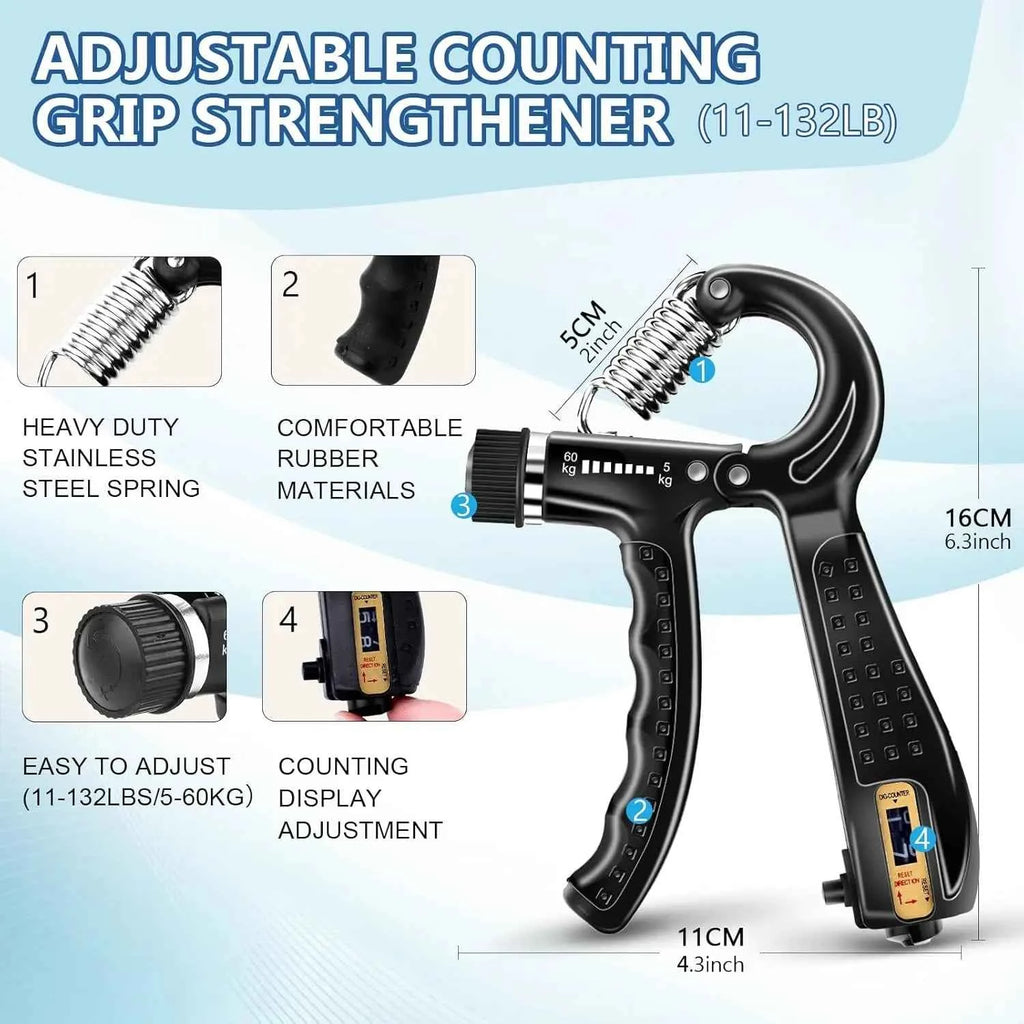 Adjustable Hand Gripper and Finger Exercisers Kit