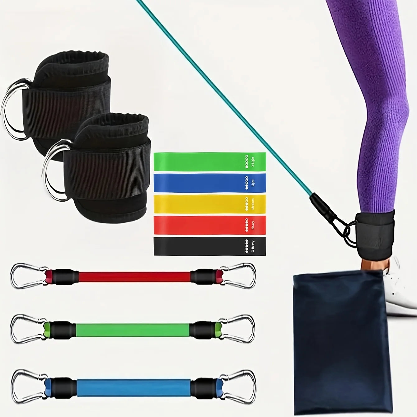 Home Gym Resistance Bands Set for Legs and Hips