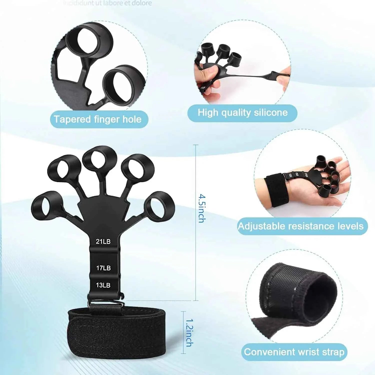 Adjustable Hand Gripper and Finger Exercisers Kit
