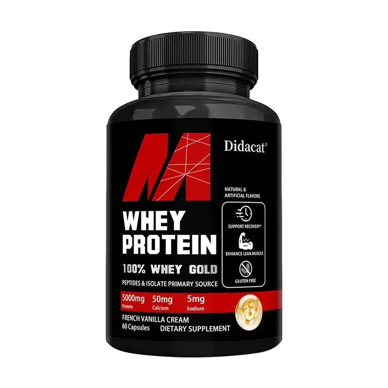 Whey Protein Capsules 5000mg for Muscle Recovery