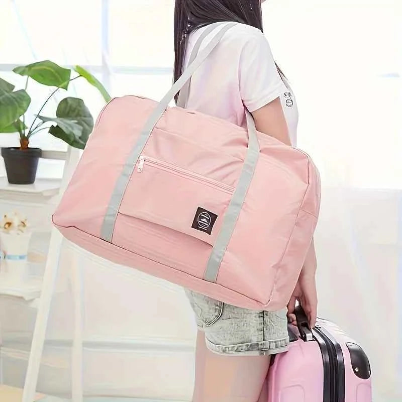 Foldable Nylon Travel Duffel Bag for Women and Girls