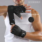 VBOSi Half-Finger Sports Gloves for Gym and Cycling Black