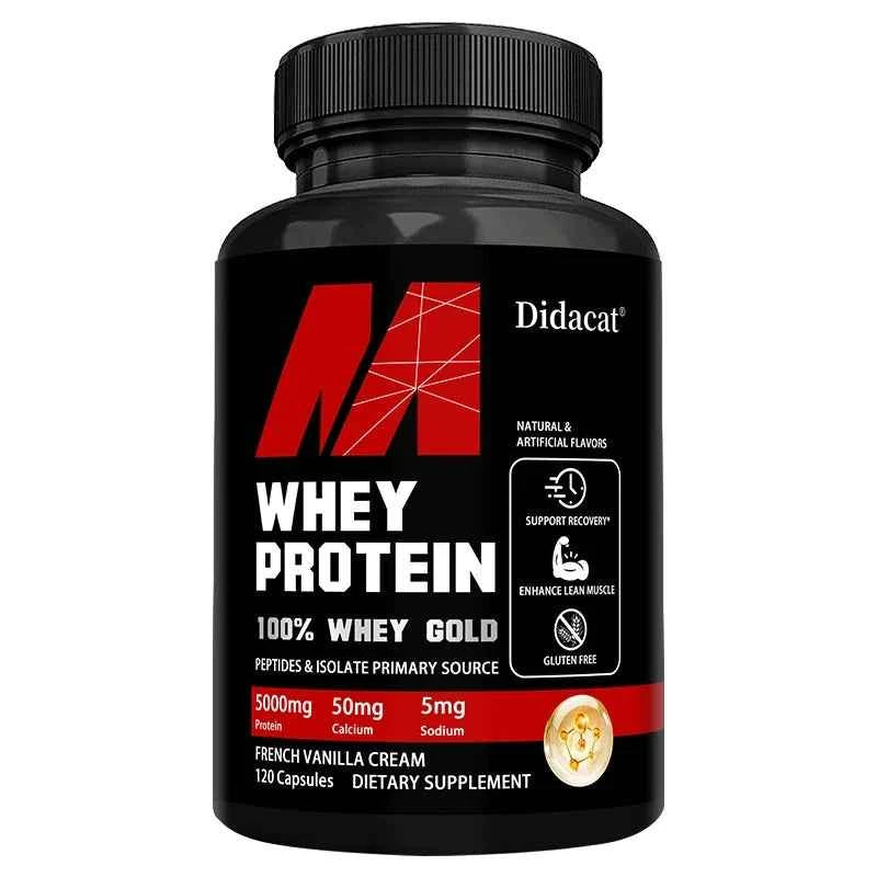 Whey Protein Capsules 5000mg for Muscle Recovery