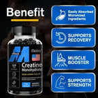Creatine Monohydrate 3000 Mg Capsules for Muscle Growth