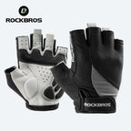ROCKBROS Fingerless Cycling Gloves Microfiber Shock-Absorbing