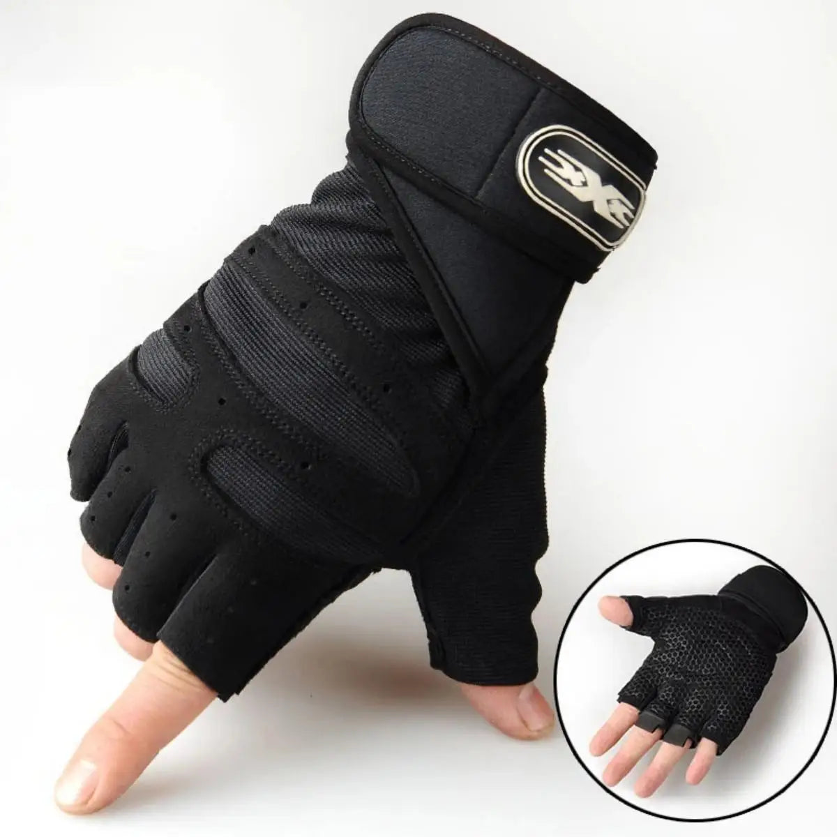 Nylon Gym Gloves for Weight Lifting and Fitness