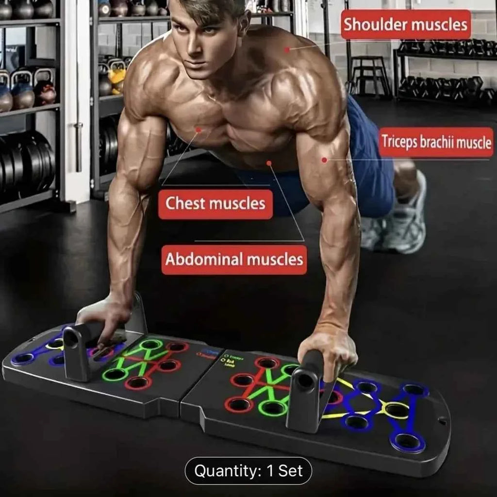 Black Rubber Push Up Board for Strength Training