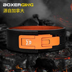 Men's Genuine Leather Powerlifting Belt Quick Release