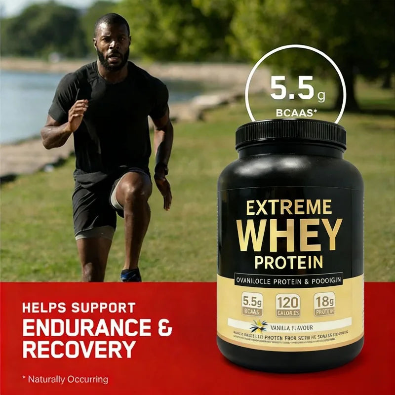 Whey Protein Powder Vanilla Flavor for Muscle Growth