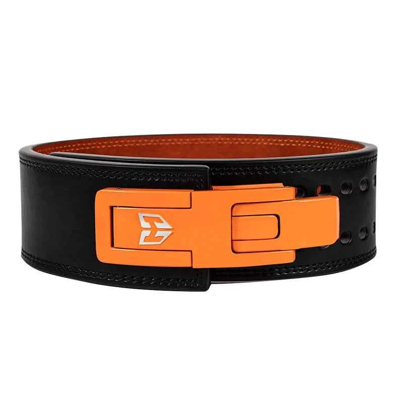 Men's Genuine Leather Powerlifting Belt Quick Release
