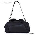 OZUKO Waterproof Canvas Gym Bag for Men Black Grey