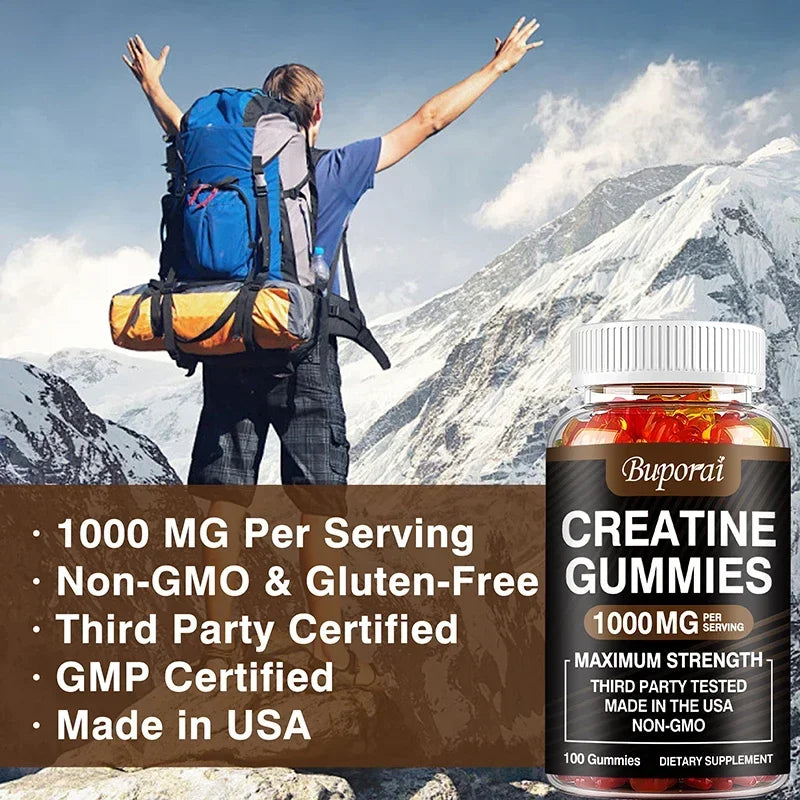 Creatine Monohydrate Gummies 60pcs for Muscle Growth
