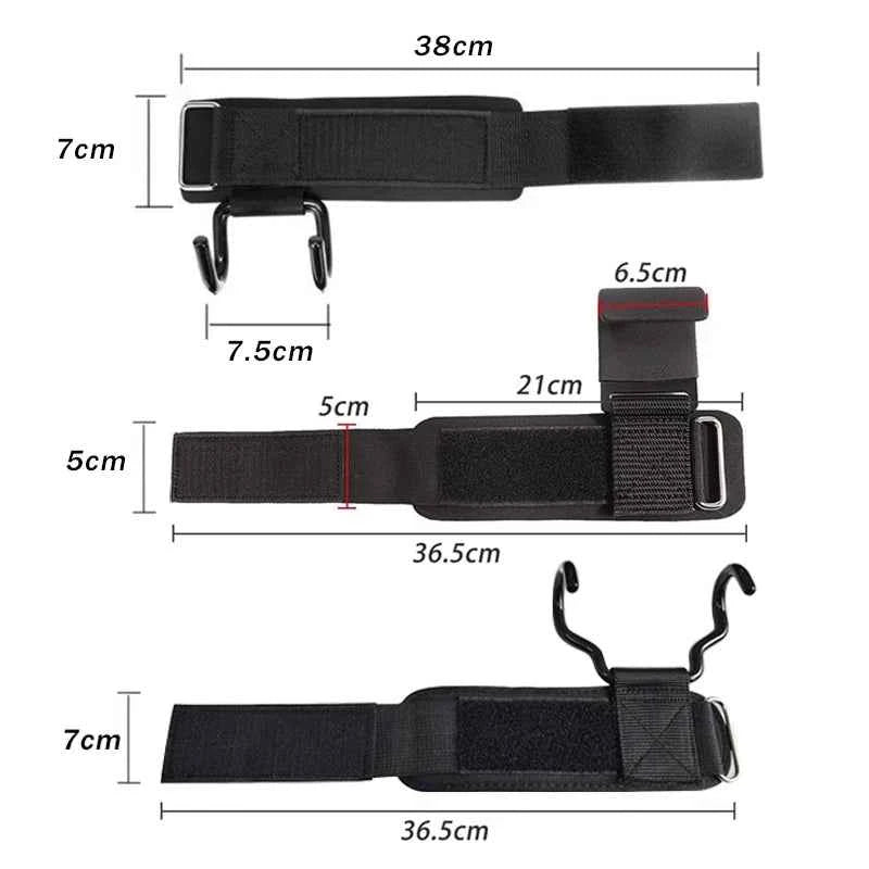 Weight Lifting Hooks with Adjustable Wrist Wraps