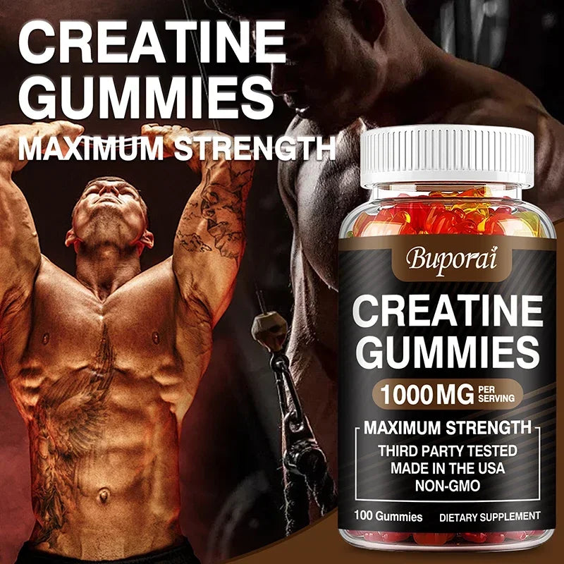 Creatine Monohydrate Gummies 60pcs for Muscle Growth
