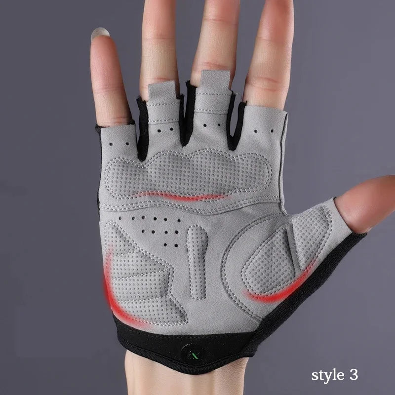 ROCKBROS Fingerless Cycling Gloves Microfiber Half Finger