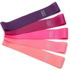 Pink Resistance Bands Set for Leg and Butt Workouts