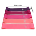 Pink Resistance Bands Set for Leg and Butt Workouts