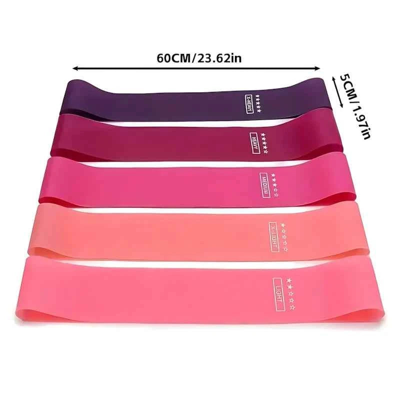 Pink Resistance Bands Set for Leg and Butt Workouts