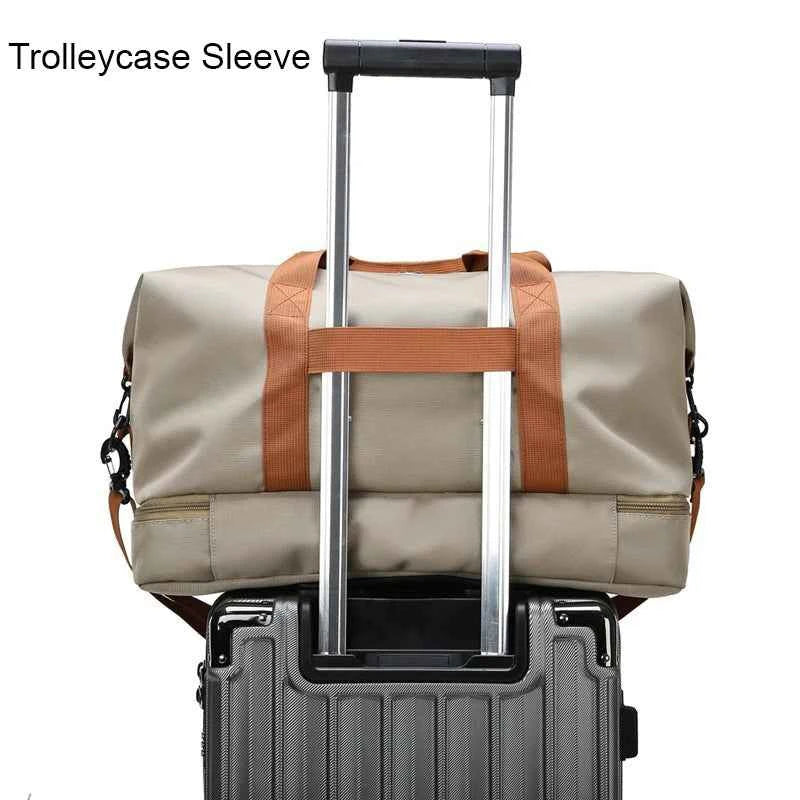 Nylon Travel Gym Bag Portable Fitness Duffle Bag