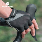 ROCKBROS Fingerless Cycling Gloves Microfiber Shock-Absorbing
