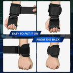 Weight Lifting Hooks with Adjustable Wrist Wraps