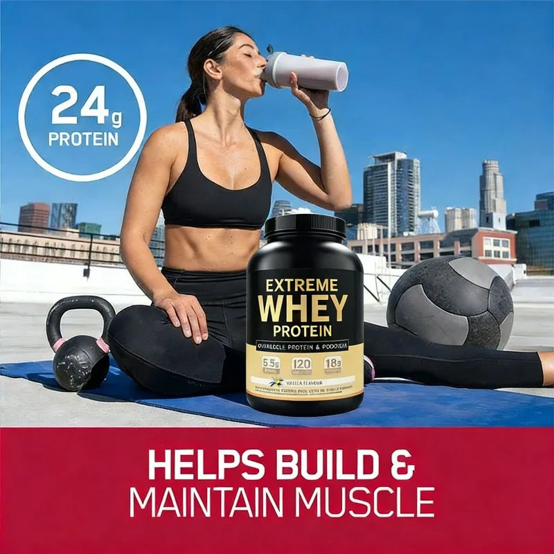 Whey Protein Powder Vanilla Flavor for Muscle Growth