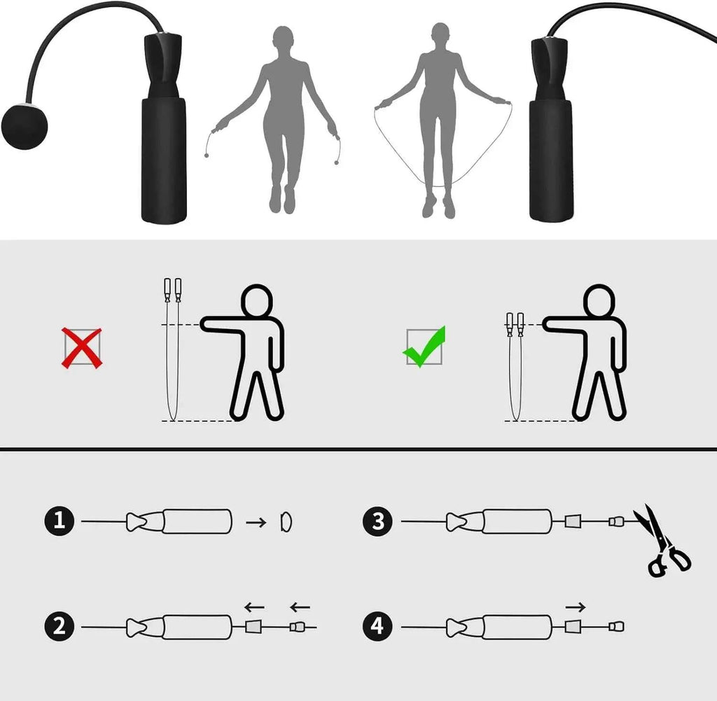 Heavy Cordless Jump Rope for Indoor Fitness
