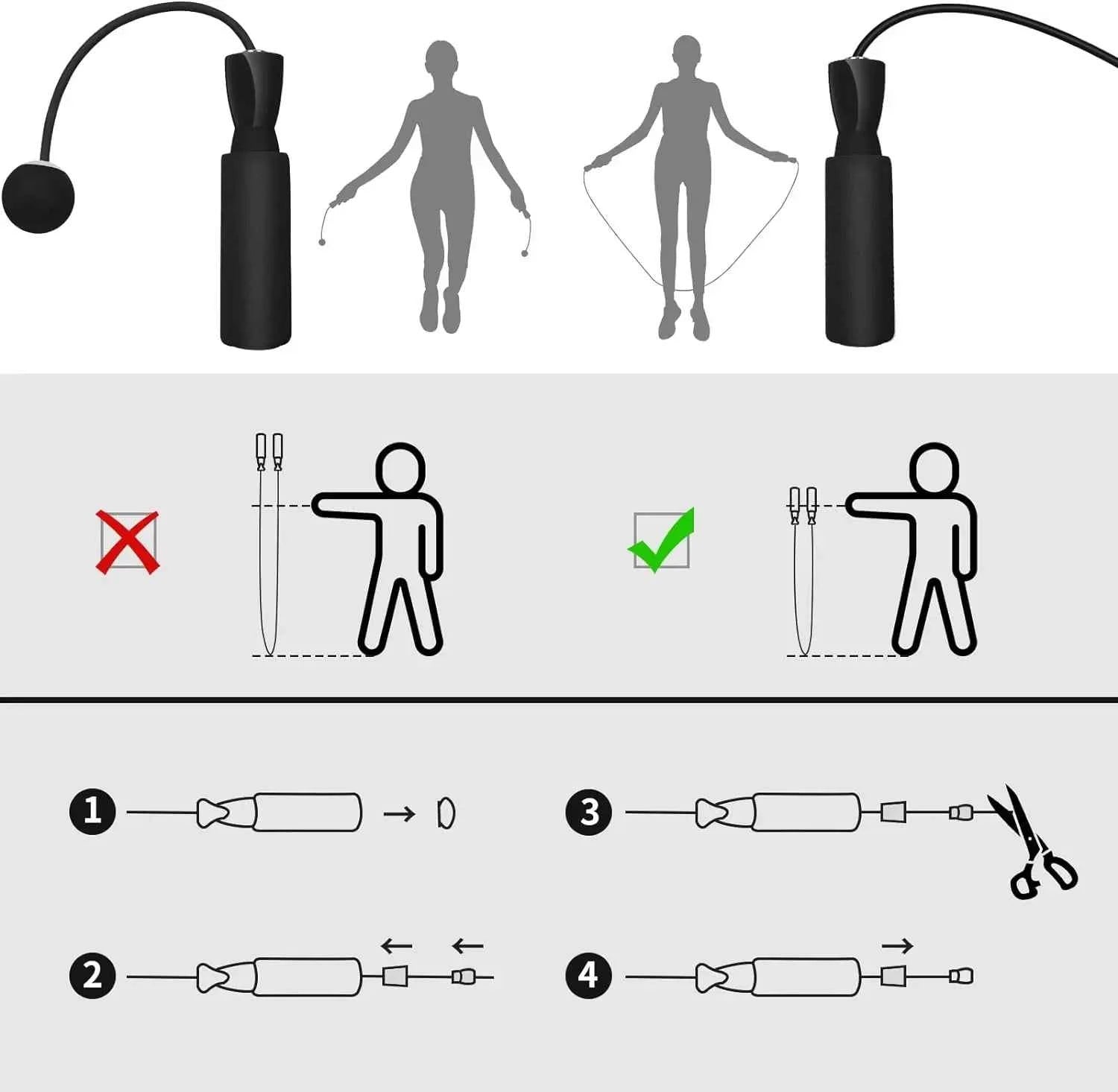 Heavy Cordless Jump Rope for Indoor Fitness