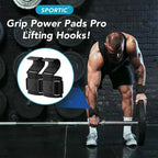 Weight Lifting Hooks with Adjustable Wrist Wraps