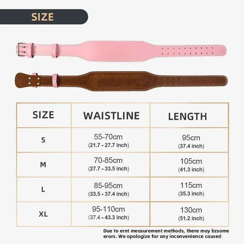 Pink Weight Lifting Belt 10.5cm for Women Fitness