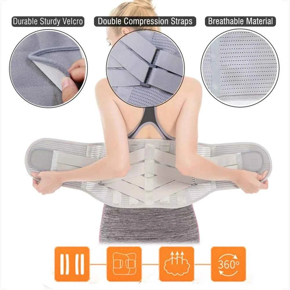 Lumbar Back Support Belt for Weightlifting and Pain Relief