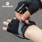 ROCKBROS Fingerless Cycling Gloves Microfiber Shock-Absorbing