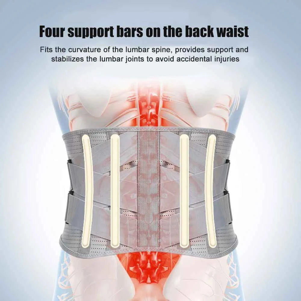 Lumbar Back Support Belt for Weightlifting and Pain Relief