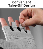 ROCKBROS Fingerless Cycling Gloves Microfiber Half Finger
