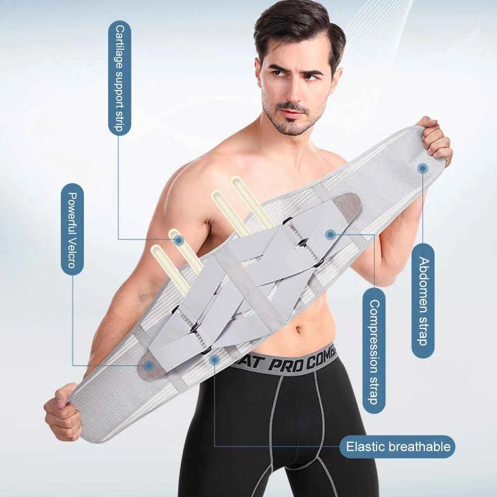 Lumbar Back Support Belt for Weightlifting and Pain Relief