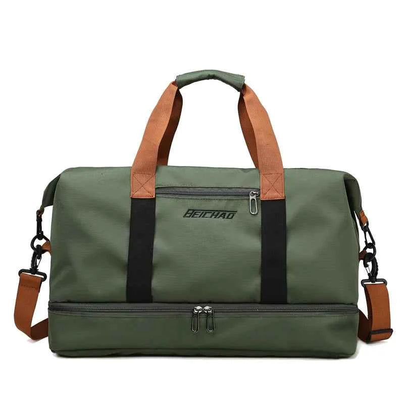 Nylon Travel Gym Bag Portable Fitness Duffle Bag