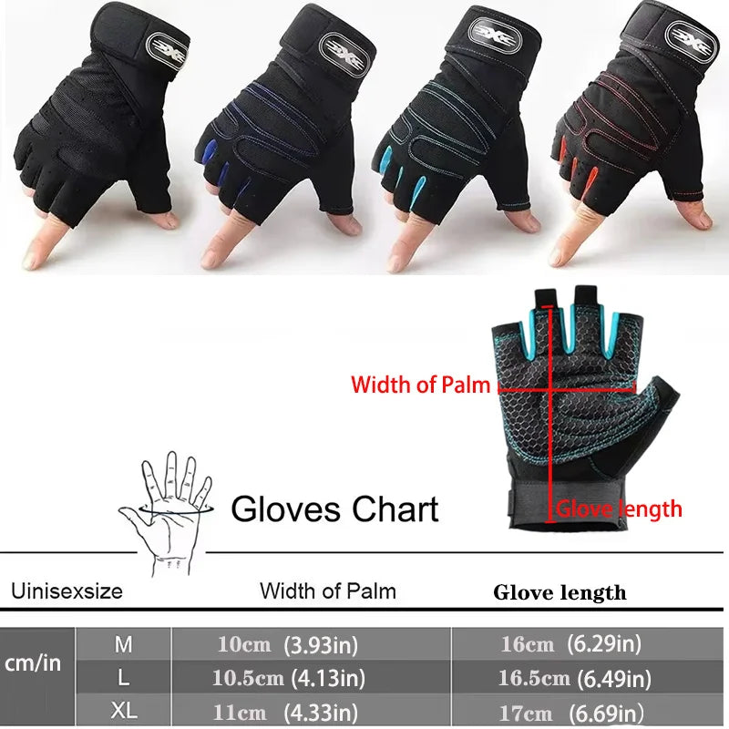 Nylon Gym Gloves for Weight Lifting and Fitness