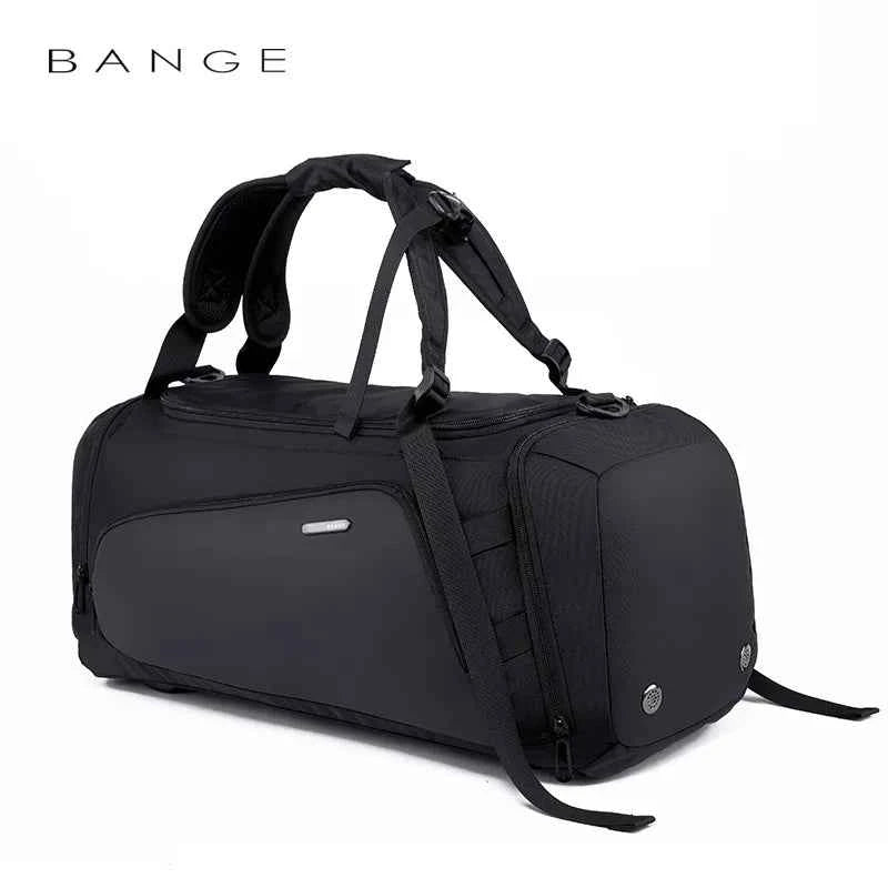 OZUKO Waterproof Canvas Gym Bag for Men Black Grey