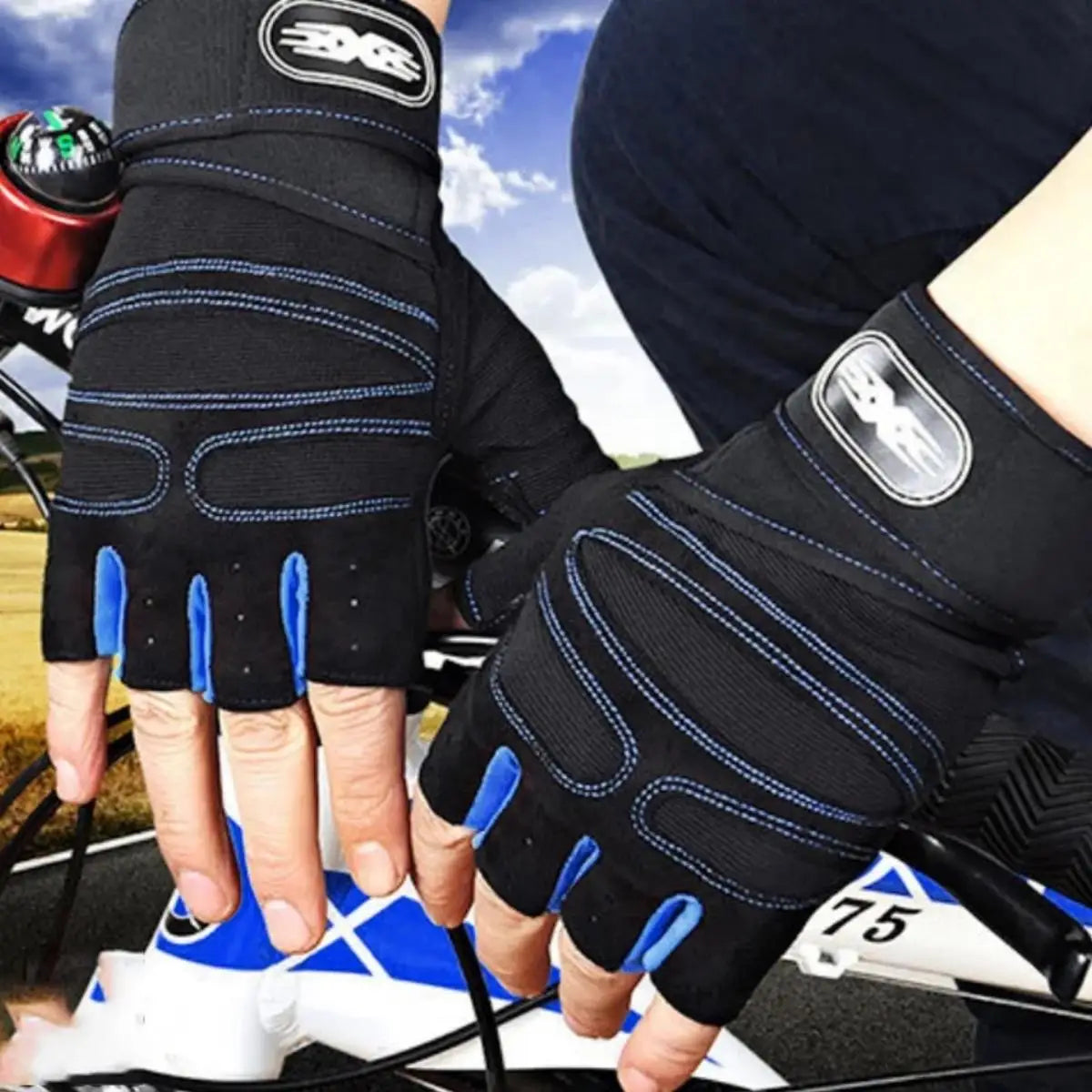 Nylon Gym Gloves for Weight Lifting and Fitness