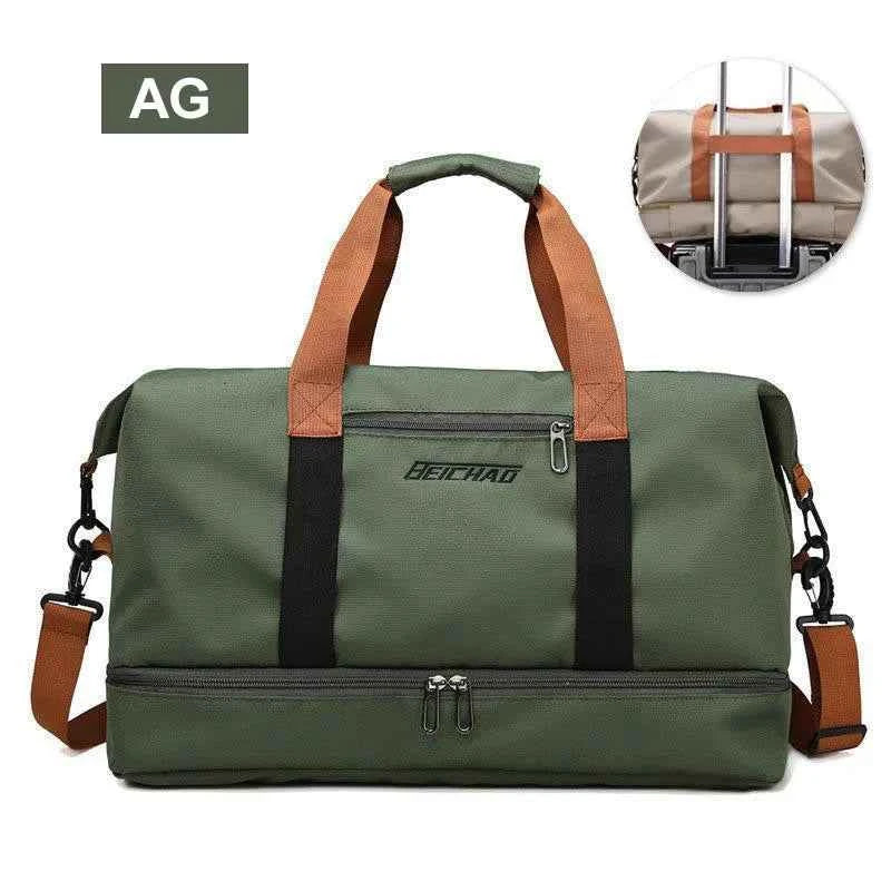 Nylon Travel Gym Bag Portable Fitness Duffle Bag