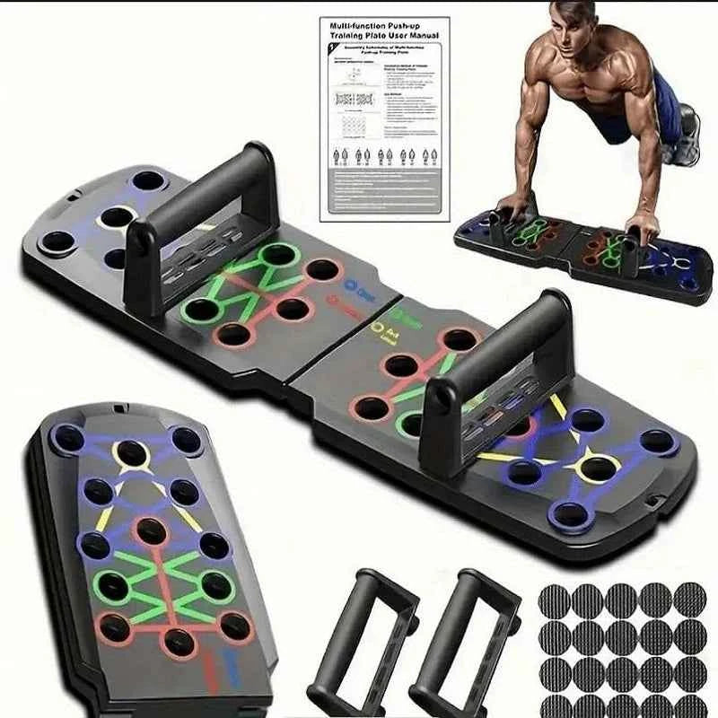 Black Rubber Push Up Board for Strength Training