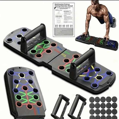 Black Rubber Push Up Board for Strength Training