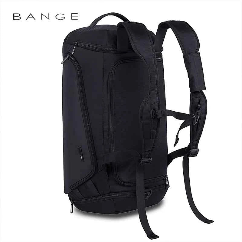 OZUKO Waterproof Canvas Gym Bag for Men Black Grey